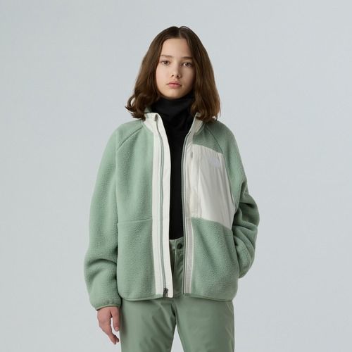 Felpa in pile per bambini The North Face Yumiori Full Zip slate moss/white dune