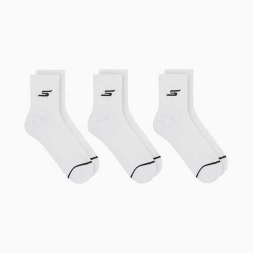 Calzini da uomo SKECHERS 1/2 Terry Qtr Crew 3 paia white traditional