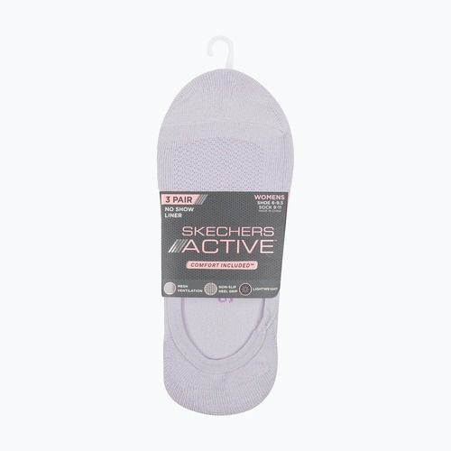 Calzini da donna SKECHERS Non Terry No Show Liner 3 paia purple
