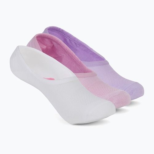 Calzini da donna SKECHERS Non Terry No Show Liner 3 paia white/purple