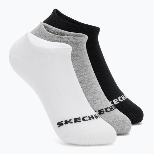 Calzini per bambini SKECHERS Non Terry No Show 3 paia white/grey