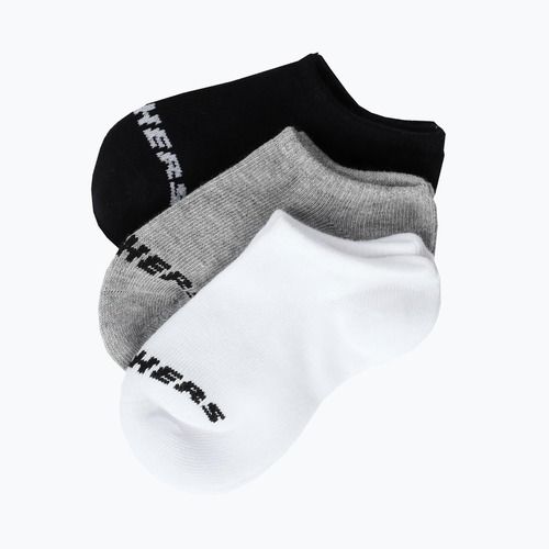 Calzini per bambini SKECHERS Non Terry No Show 3 paia white/grey