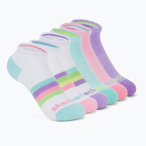 Calzini per bambini SKECHERS Heel/Toe Terry Low Cut 6 paia white/light pink
