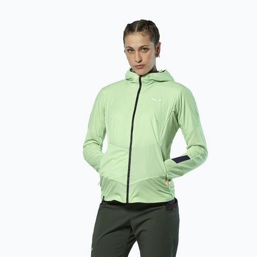 Giacca a vento da donna Salewa Pedroc Polarlite Wind Hood pastel green
