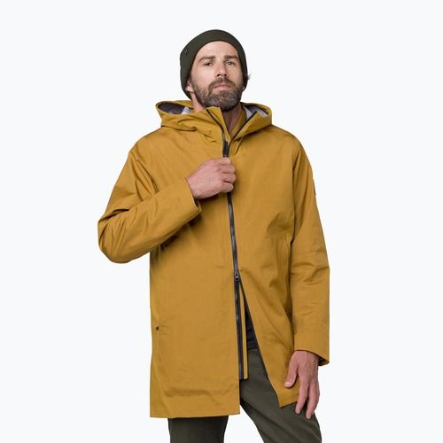 Giacca impermeabile da uomo Salewa Fanes 3L Ptx Hemp 2/1 Parka golden brown int.7020