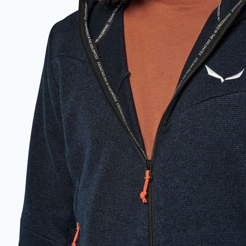 Felpa da trekking uomo Salewa Puez Rocca Polarlite Hood navy blazer