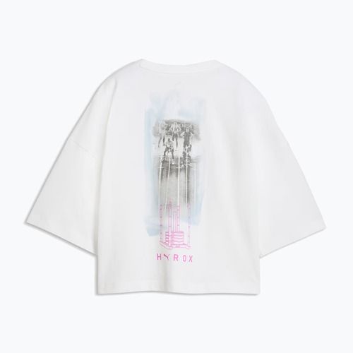 T-shirt da allenamento donna PUMA Hyrox Cropped Lifestyle Tee bianco