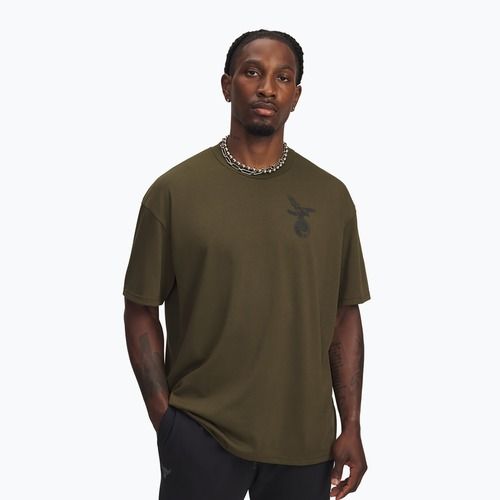 T-shirt da allenamento uomo Under Armour Project Rock Q4 Expedition Green/Black