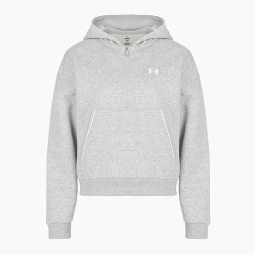 Felpa da donna Under Armour Rival Fleece Piped HZ Hoodie mod gray light heather/white