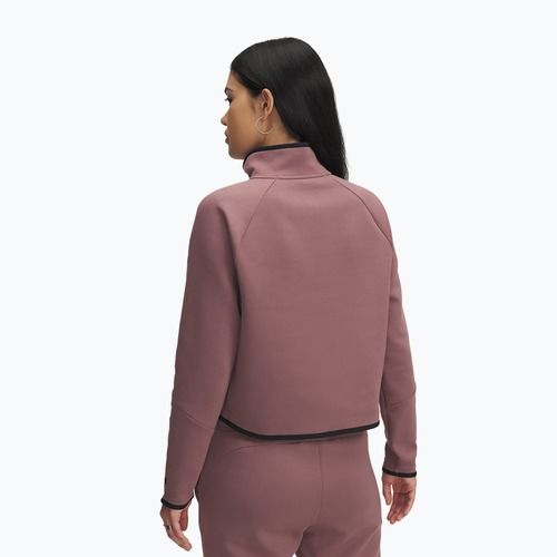 Felpa da allenamento donna Under Armour Unstoppable Fleece HZ maroon mist/black