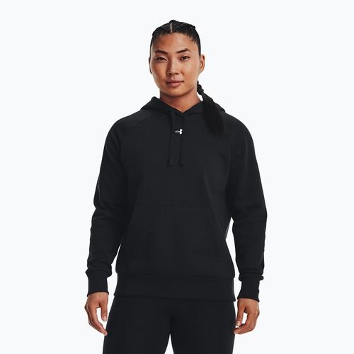 Felpa donna Under Armour Rival Fleece Hoodie nero/bianco