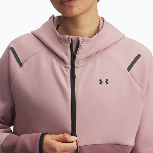Felpa donna Under Armour Unstoppable Fleece HZ tourmaline pink/maroon mist/black