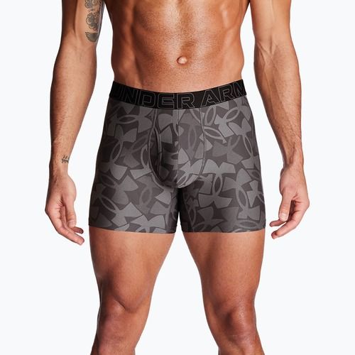 Boxer uomo Under Armour Perf Tech Nov 6in 3 paia steel