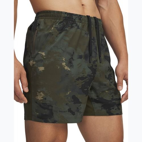 Shorts da allenamento uomo Under Armour Project Rock Ultimate expedition green/black