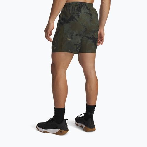 Shorts da allenamento uomo Under Armour Project Rock Ultimate expedition green/black
