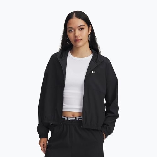 Giacca donna Under Armour Rival Woven Hoody black/black/white