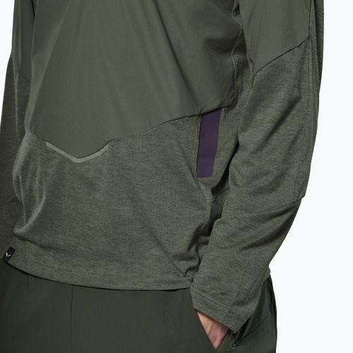 Maglia a manica lunga da uomo Salewa Pedroc Dry Wind Half Zip Tee faded green