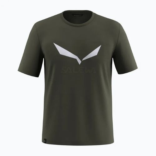T-shirt uomo Salewa Solidlogo Dry dark olive