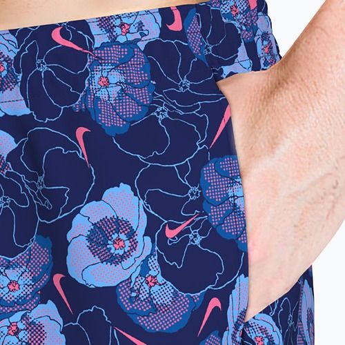 Pantaloncini da bagno uomo Nike Multi Poppy Print 5" Volley midnight navy