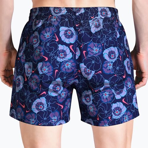 Pantaloncini da bagno uomo Nike Multi Poppy Print 5" Volley midnight navy