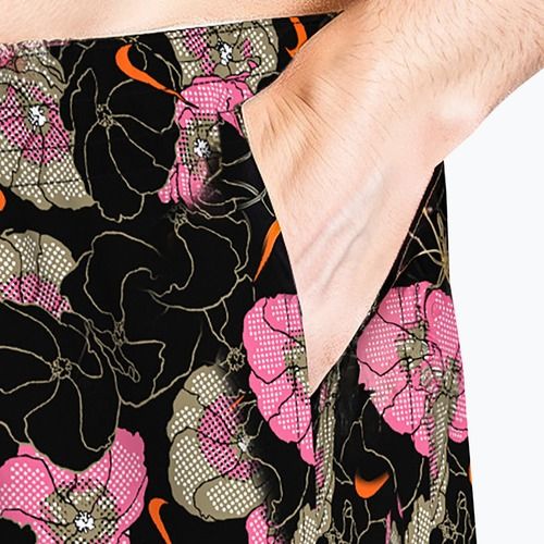 Pantaloncini da bagno uomo Nike Multi Poppy Print 5" Volley black