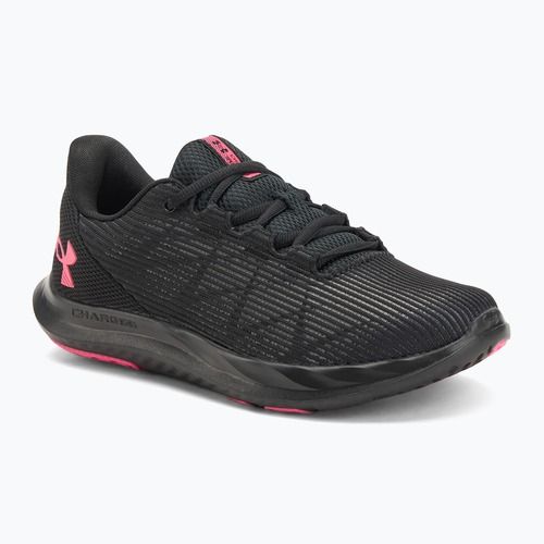 Scarpe da corsa da donna Under Armour Charged Speed Swift nero/nero/super rosa