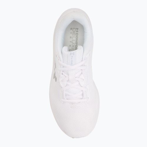 Scarpe da corsa da donna Under Armour Charged Pursuit 4 bianco/bianco/argento metallico