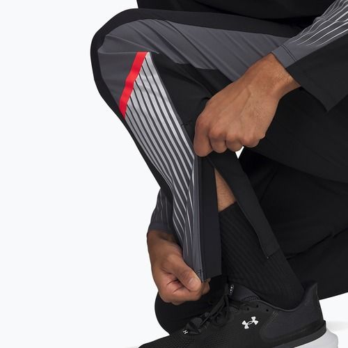 Pantaloni da corsa da uomo Under Armour Velociti Storm nero/castlerock/riflettente