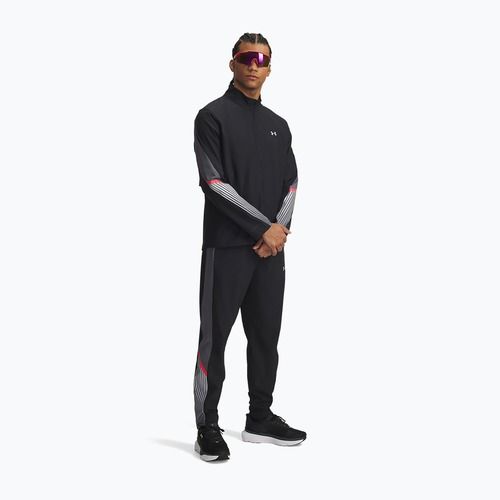 Pantaloni da corsa da uomo Under Armour Velociti Storm nero/castlerock/riflettente