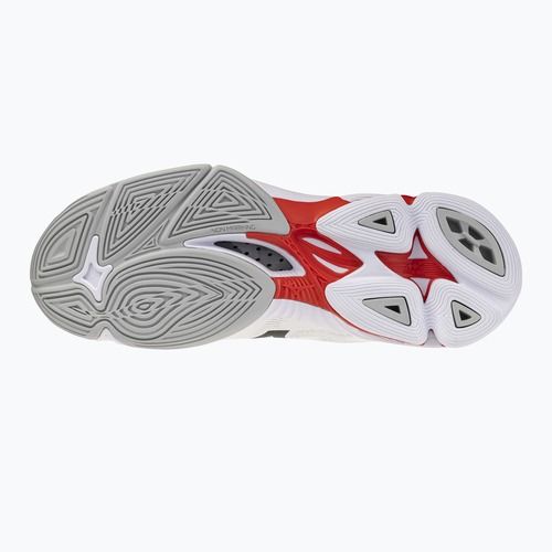 Scarpe da pallavolo Mizuno Wave Lightning Pro Mid white/black/fiery red