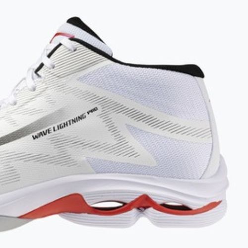 Scarpe da pallavolo Mizuno Wave Lightning Pro Mid white/black/fiery red