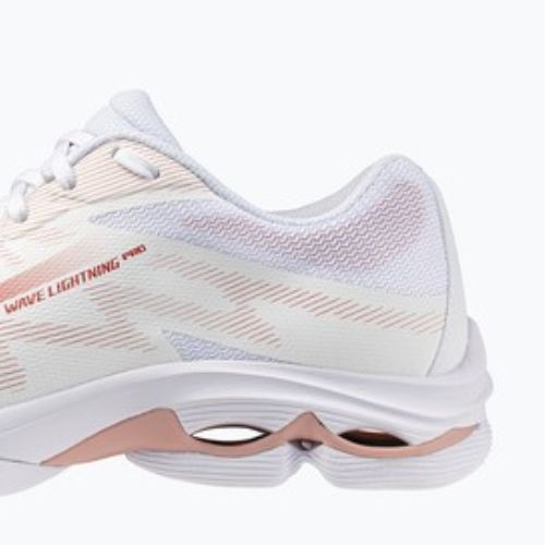 Scarpe da volley donna Mizuno Wave Lightning Pro white/rose elegance/lava falls
