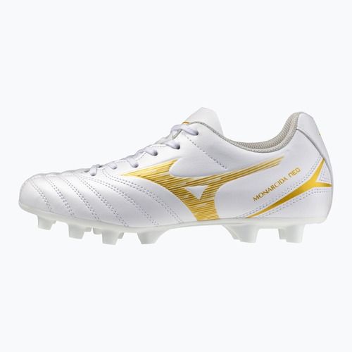 Scarpe da calcio junior Mizuno Monarcida Neo III Select FG white/mp gold