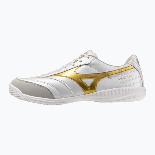 Scarpe da calcetto Mizuno Morelia Sala Pro IN white/football gold/galaxy silver