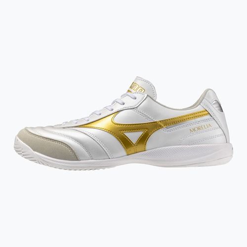 Scarpe da calcio Mizuno Morelia Sala Elite IN white/football gold/galaxy silver