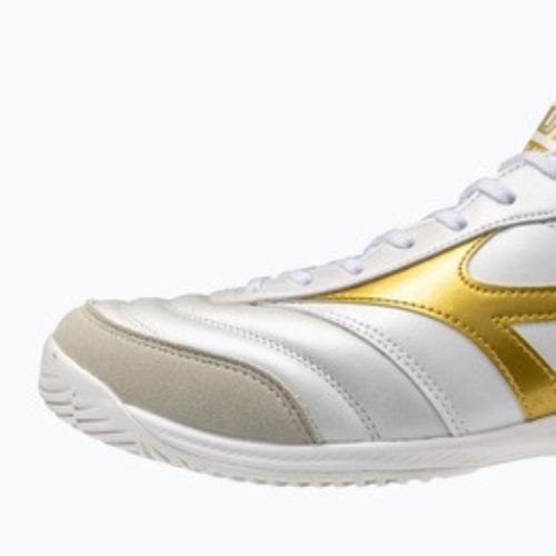 Scarpe da calcio Mizuno Morelia Sala Elite IN white/football gold/galaxy silver