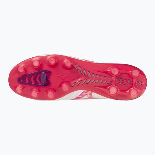Scarpe da calcio Mizuno Morelia Neo IV Beta Elite FG white/pink tetra/fuchsia purple