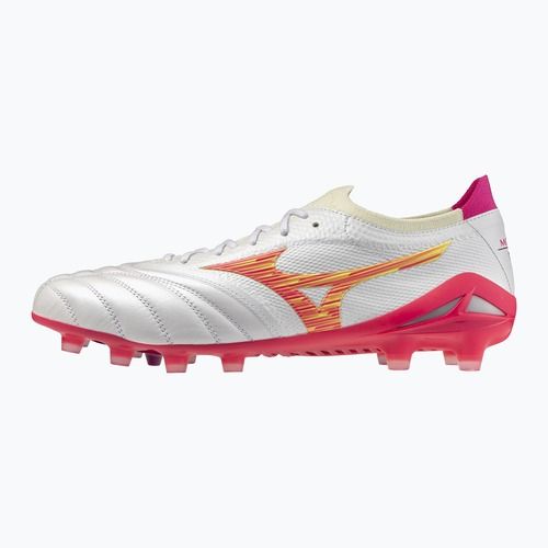 Scarpe da calcio Mizuno Morelia Neo IV Beta Japan FG white/pink tetra/fuchsia purple