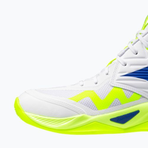 Scarpe da pallavolo Mizuno Wave Momentum Pro Mid white/lightning yellow/dazzling blue