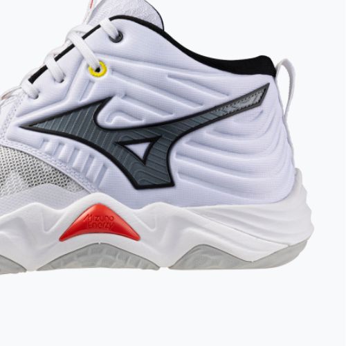 Scarpe da volley Mizuno Wave Momentum Elite Mid white/black/fiery red