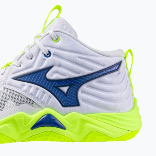 Scarpe da pallavolo Mizuno Wave Momentum Elite Mid white/lightning yellow/dazzling blue