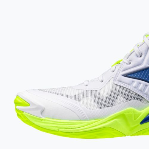 Scarpe da pallavolo Mizuno Wave Momentum Elite Mid white/lightning yellow/dazzling blue
