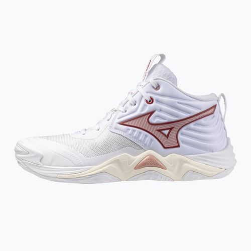 Scarpe da pallavolo donna  Mizuno Wave Momentum Elite Mid white/rose elegance/lava falls