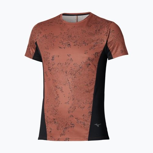 Maglia running uomo  Mizuno Active DryAeroFlow Graphic copper brown