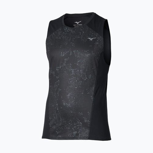 Canotta running uomo Mizuno Active DryAeroFlow Graphic Tank Top black/gray