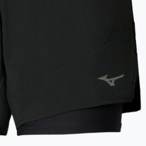 Pantaloncini da running donna Mizuno Active 2in1 4.5 black