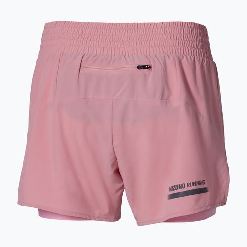 Pantaloncini da corsa donna Mizuno Active 2in1 4.5 rose elegance