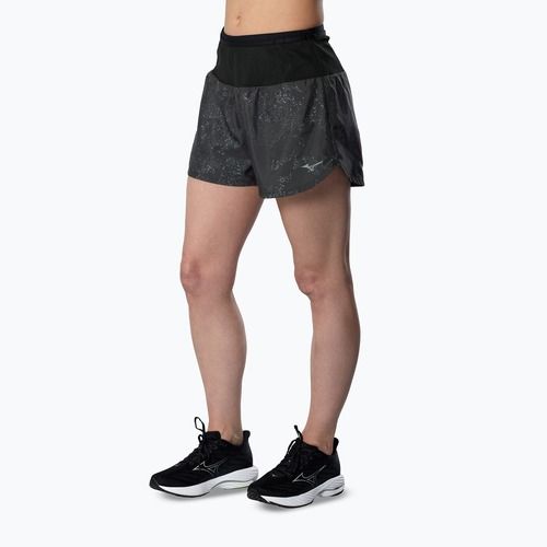 Pantaloncini da corsa donna Mizuno Active Graphic Multi Pocket black