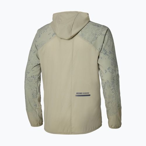 Giacca running uomo Mizuno Active Alpha Hooded elm