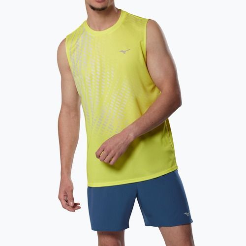 Maglia running da uomo Mizuno Core Graphic Sleeveless lightning yellow
